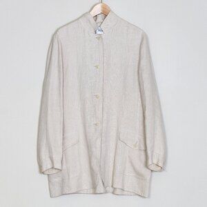 Max Mara Linen Jacket Made In Italy Size L